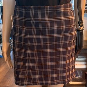 Sunday Best Navy Plaid Mini Skirt